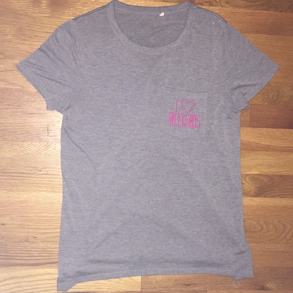 Gray T-Shirt with a Pocket Design